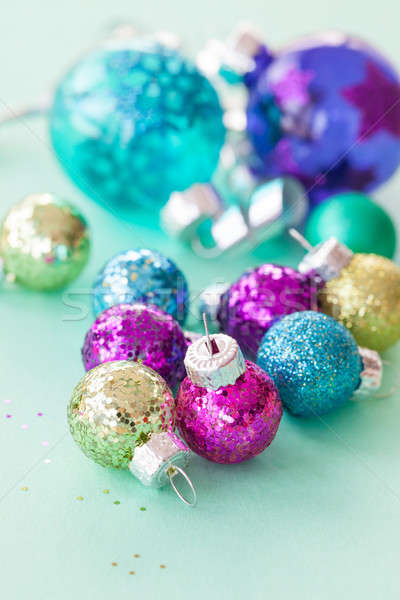 Colorful christmas baubles Stock photo © BarbaraNeveu