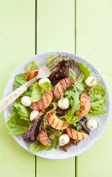 Fresh lettuce with grilled peaches Stock photo © BarbaraNeveu