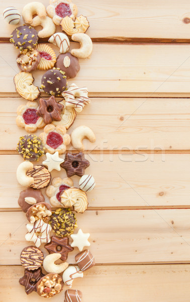 Variété Noël cookies rustique bois chocolat [[stock_photo]] © BarbaraNeveu