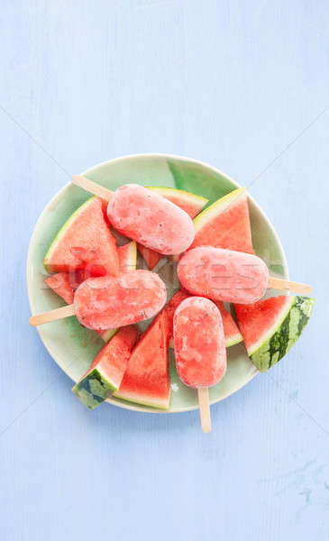 Domowej roboty zamrożone melon owoców zdrowia Zdjęcia stock © BarbaraNeveu