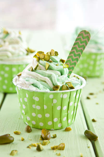 Frozen Yogurt with fresh pistachio Stock photo © BarbaraNeveu