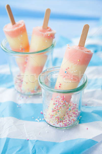 Homemade ice cream popsicles Stock photo © BarbaraNeveu