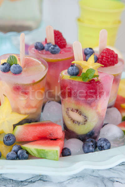 Homemade frozen popsicles Stock photo © BarbaraNeveu