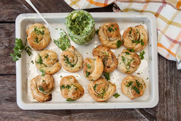 Savoury snack made from puff pastry Stock photo © BarbaraNeveu