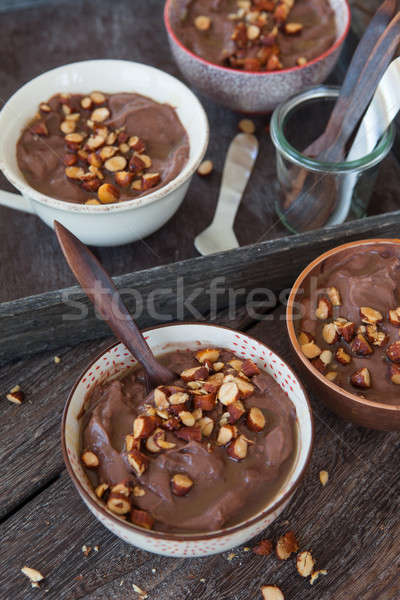 Delicious chocolate pudding Stock photo © BarbaraNeveu