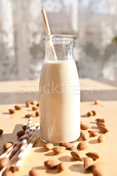 Bottle with almond milk Stock photo © BarbaraNeveu