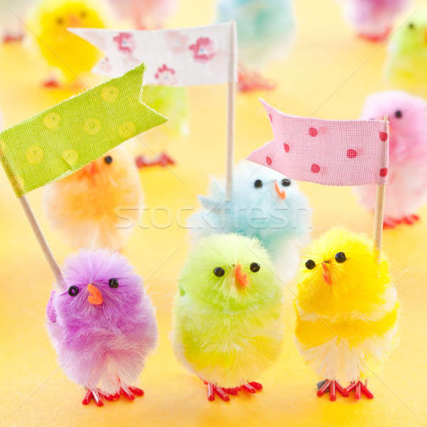 Coloré Pâques poussins lumineuses couleurs [[stock_photo]] © BarbaraNeveu