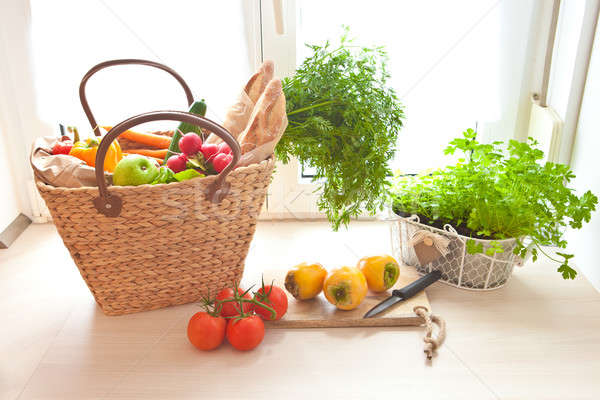 Fresh produce from the farmers market Stock photo © BarbaraNeveu