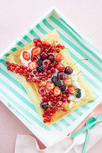 Puff pastry with fresh fruits Stock photo © BarbaraNeveu