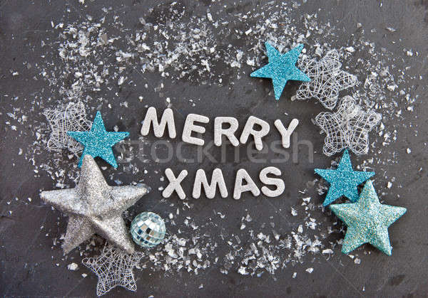 Merry Xmas on slate background Stock photo © BarbaraNeveu