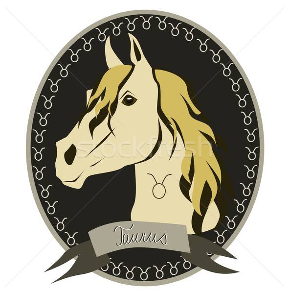 Horse zodiac - Taurus Stock photo © BarbaRie