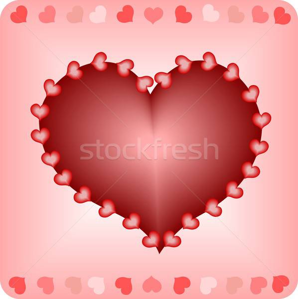 Felice san valentino illustrazione rosso cuore Foto d'archivio © BarbaRie