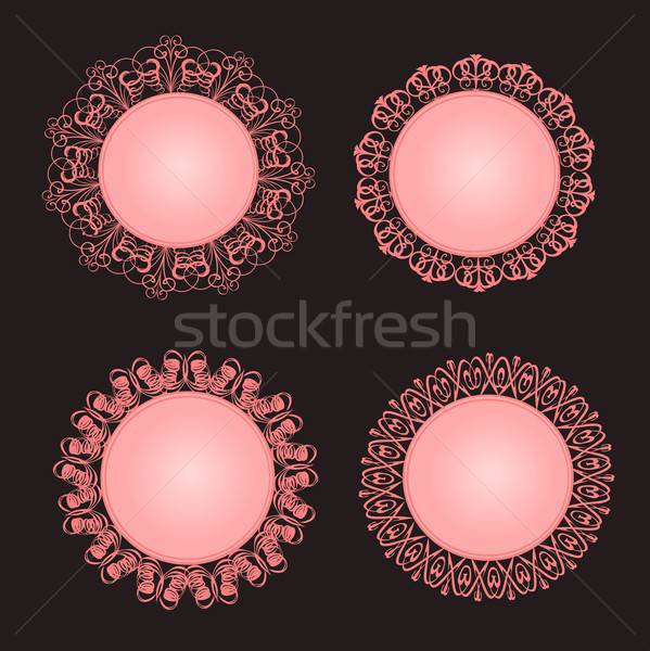 Vintage lace frames Stock photo © BarbaRie