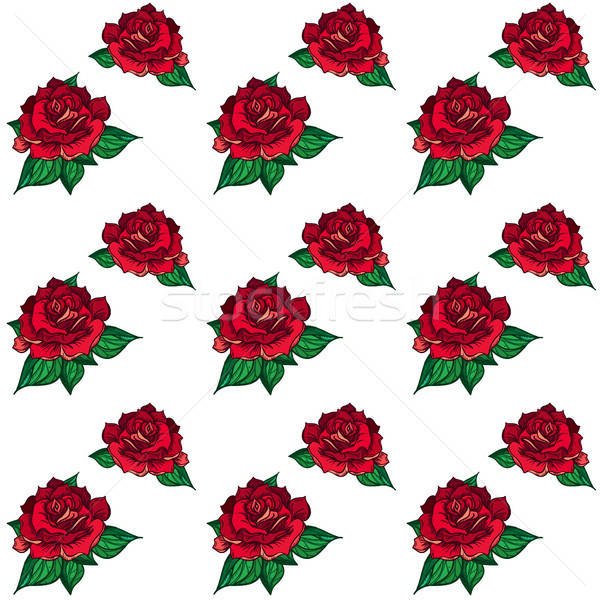 Stock photo:  Wedding Rose Seamess Pattern