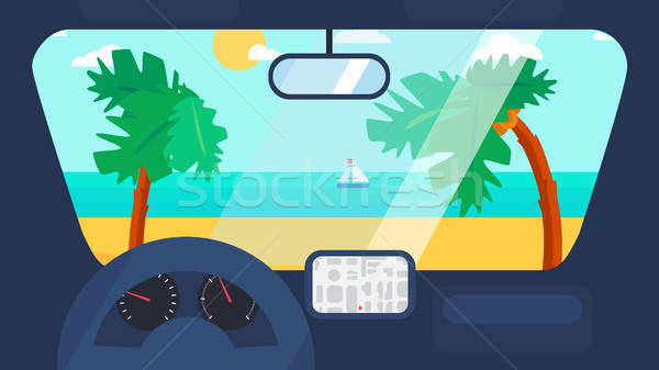 Summer Travel in Car Stock photo © barsrsind