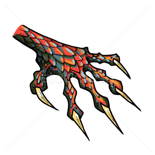 Dragon monstre patte sauvage tatouage [[stock_photo]] © barsrsind