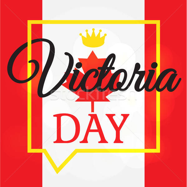 Happy Victoria Day Sticker Stock photo © barsrsind