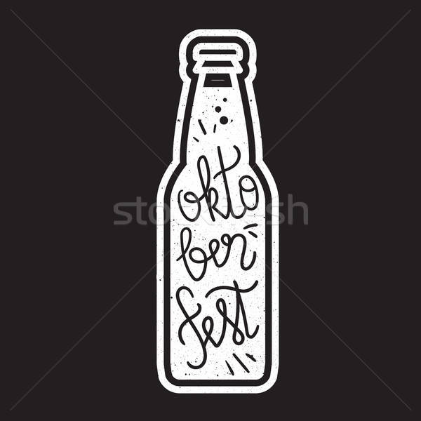 Oktoberfest Lettering Badge Stock photo © barsrsind