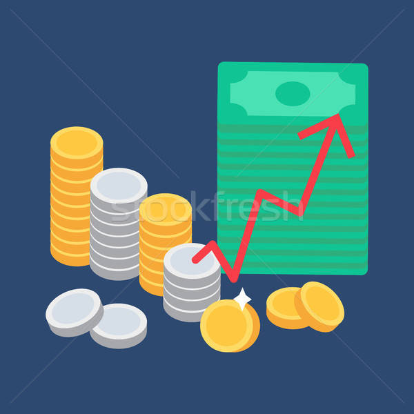 Coins and money Stock photo © barsrsind