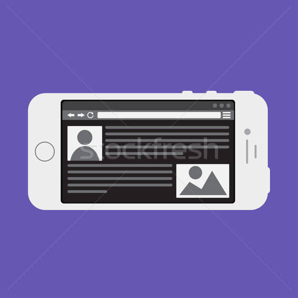 Web Template of Smartphone Site or Article Form Stock photo © barsrsind