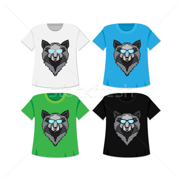Wild wolf t-shirt Stock photo © barsrsind
