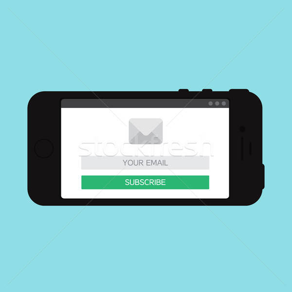 Web Template of Smartphone Email Form Stock photo © barsrsind