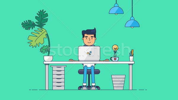 Creative Tech workspace профессиональных рабочих разработчик Сток-фото © barsrsind