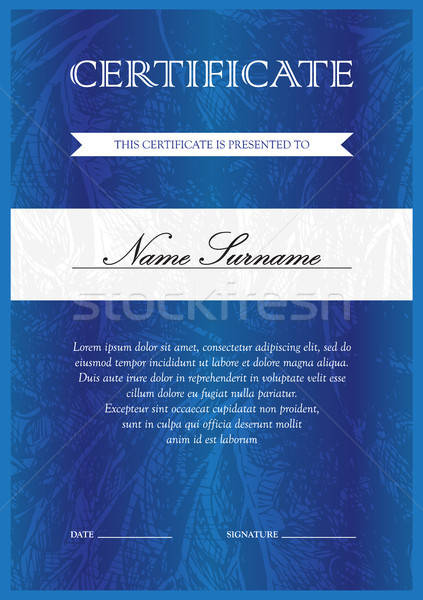 Certificate and diploma template Stock photo © barsrsind