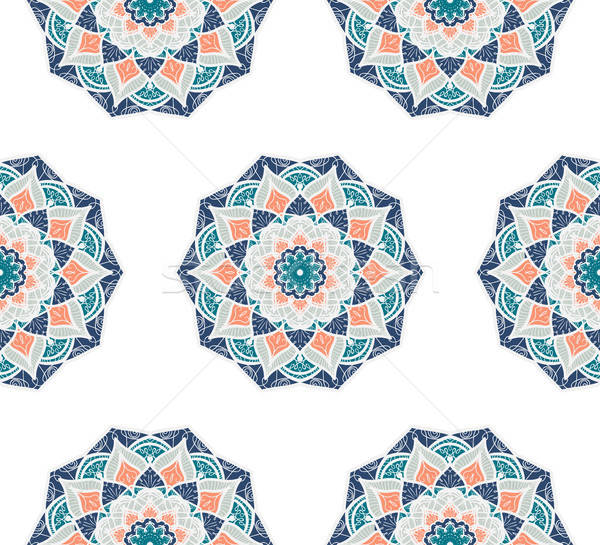Mandala Hand gezeichnet arabisch indian Türkisch Stock foto © barsrsind