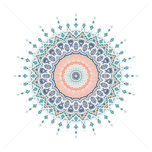 Mandala linie sablon limba arabă indian Imagine de stoc © barsrsind