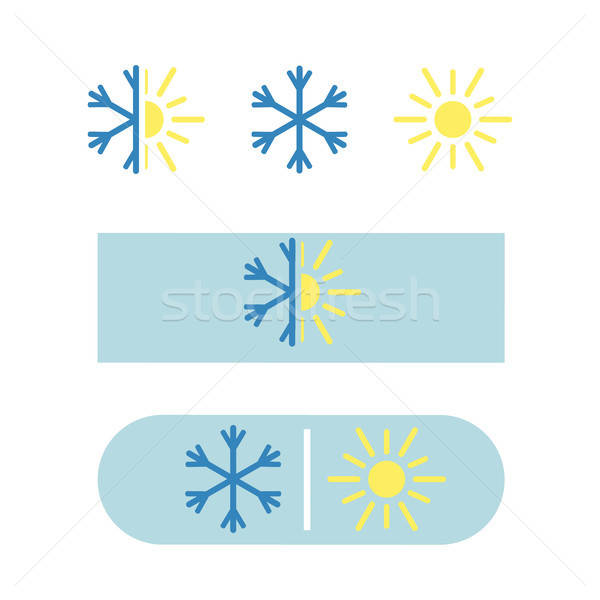 Klimaanlage Symbol Natur logo kalten Stock foto © barsrsind