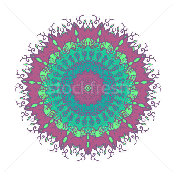 Mandala vonal sablon kézzel rajzolt arab indiai Stock fotó © barsrsind