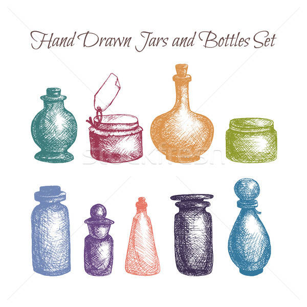 Vintage jars and bottles Stock photo © barsrsind