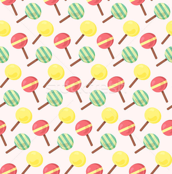 Vector seamless pattern from ice-creams Stock photo © barsrsind