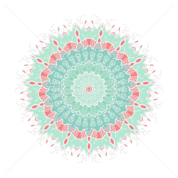 Mandala hat şablon Arapça Hint Stok fotoğraf © barsrsind