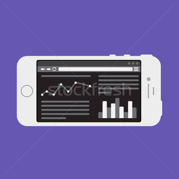 Web Template of Smartphone Site or Article Form Stock photo © barsrsind