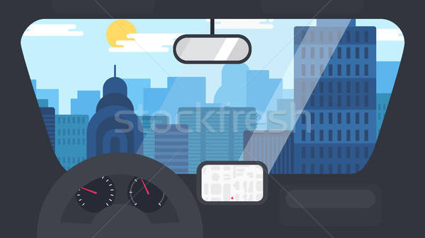 City Life From Car Stock photo © barsrsind