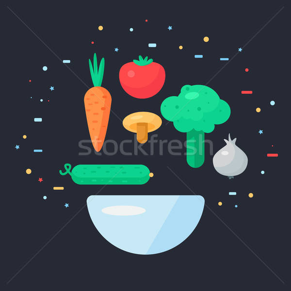 Fresh Vegetable Salad Stock photo © barsrsind