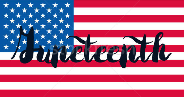 Juneteenth Banner With Flag Stock photo © barsrsind