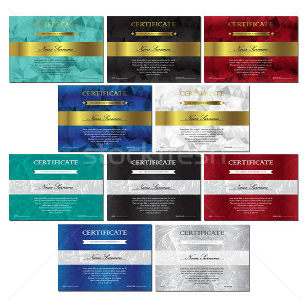 Certificate and diploma templates set Stock photo © barsrsind