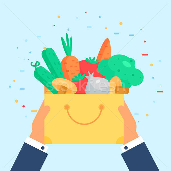 Fresh Vegetable Badge Stock photo © barsrsind