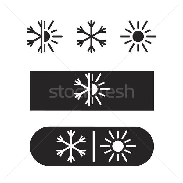 кондиционер икона природы логотип холодно Сток-фото © barsrsind