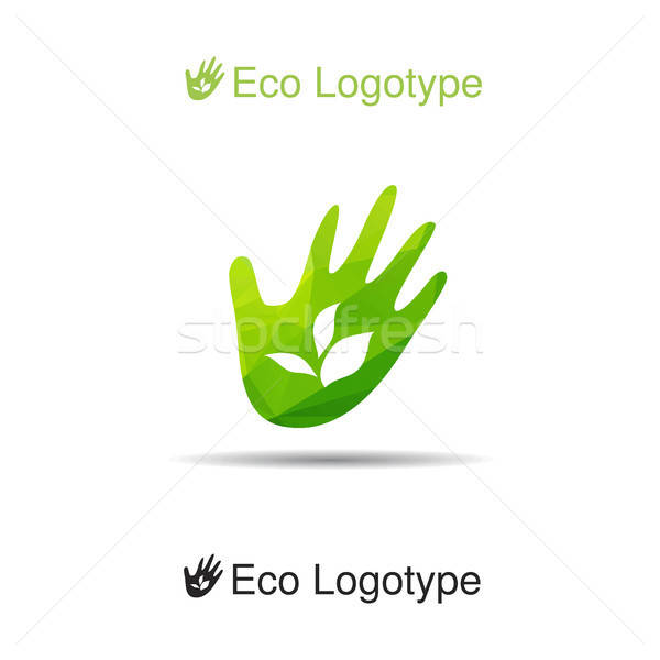 Vector ecology logo or icon, nature logotype Stock photo © barsrsind