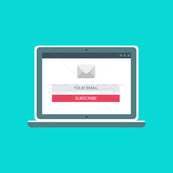 Stock photo: Web Template of Computer Email Form