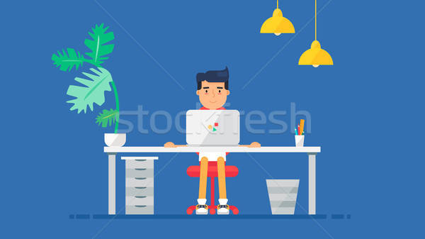 Creative Tech Workspace Stock photo © barsrsind