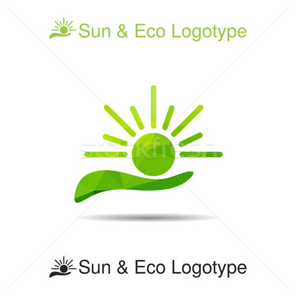 Bio logo, icon and ecology symbol Stock photo © barsrsind