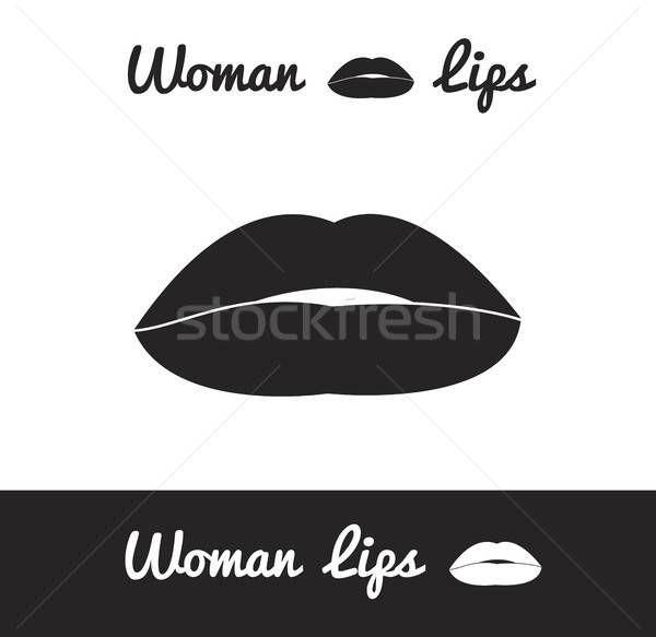 Vecteur logo icône lèvres eps affaires [[stock_photo]] © barsrsind
