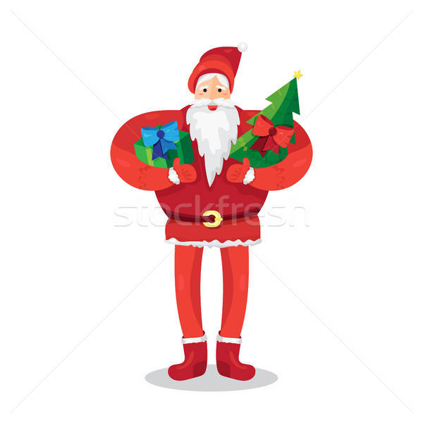 Noël joyeux accueil père gel [[stock_photo]] © barsrsind