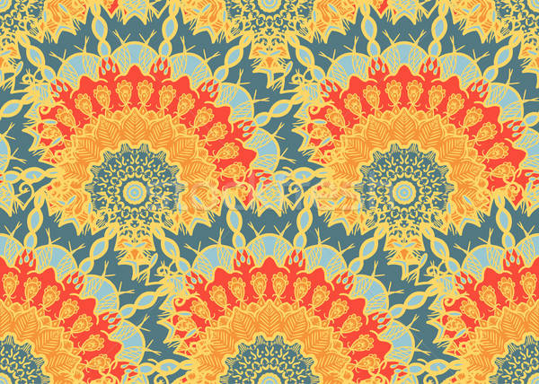 Mandala dibujado a mano árabe indio turco Foto stock © barsrsind