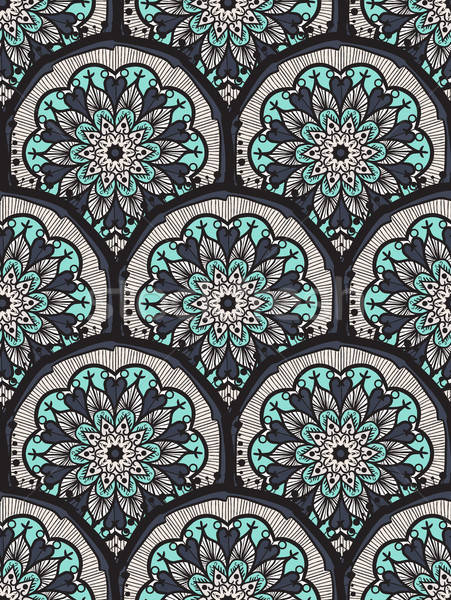Mandala Hand gezeichnet arabisch indian Türkisch Stock foto © barsrsind